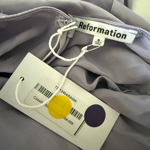 New Reformation Casette Silk Dress - Picture 5 of 5